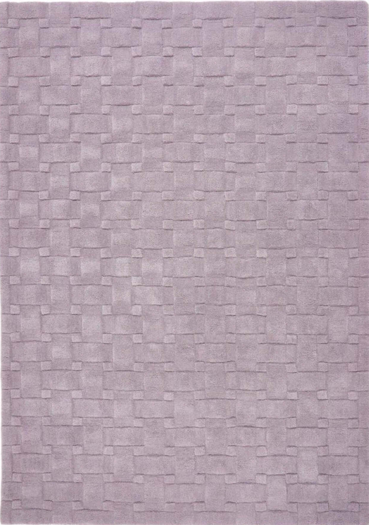Basketweave Lilac Wool Rug
