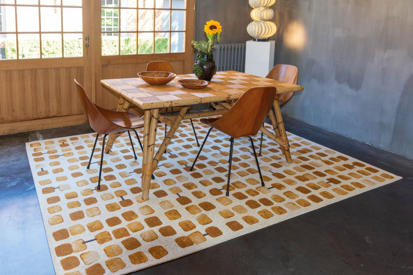 Louis De Poortere Craft Cobblestone Peach Party Rug