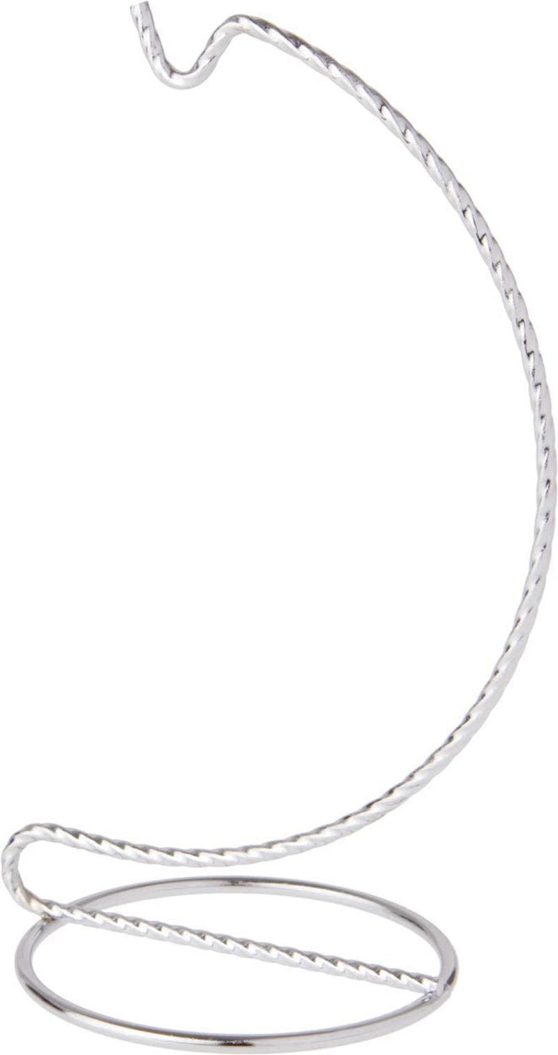 Bard'S Twisted Silver-Toned Ornament Stand, 6" H X 2.625" W X 2.625" D