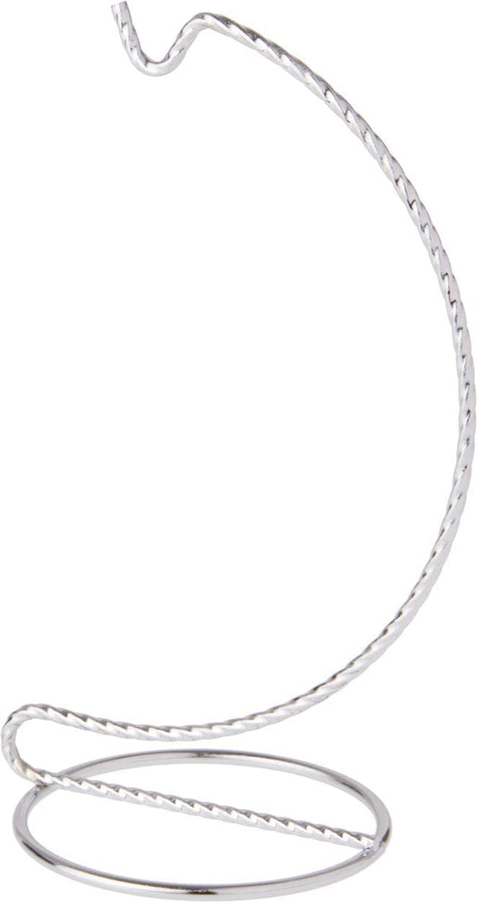 Bard'S Twisted Silver-Toned Ornament Stand, 6" H X 2.625" W X 2.625" D