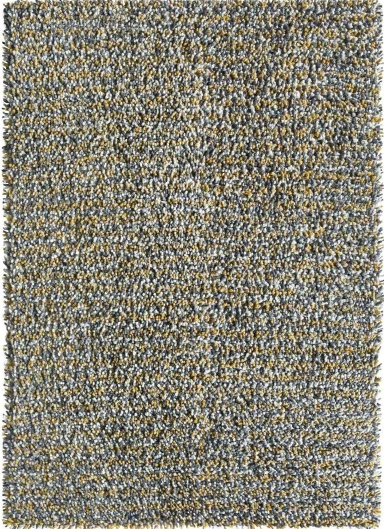 Rocks Ochre Shaggy Pile Wool Rug