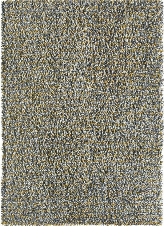 Rocks Ochre Shaggy Pile Wool Rug