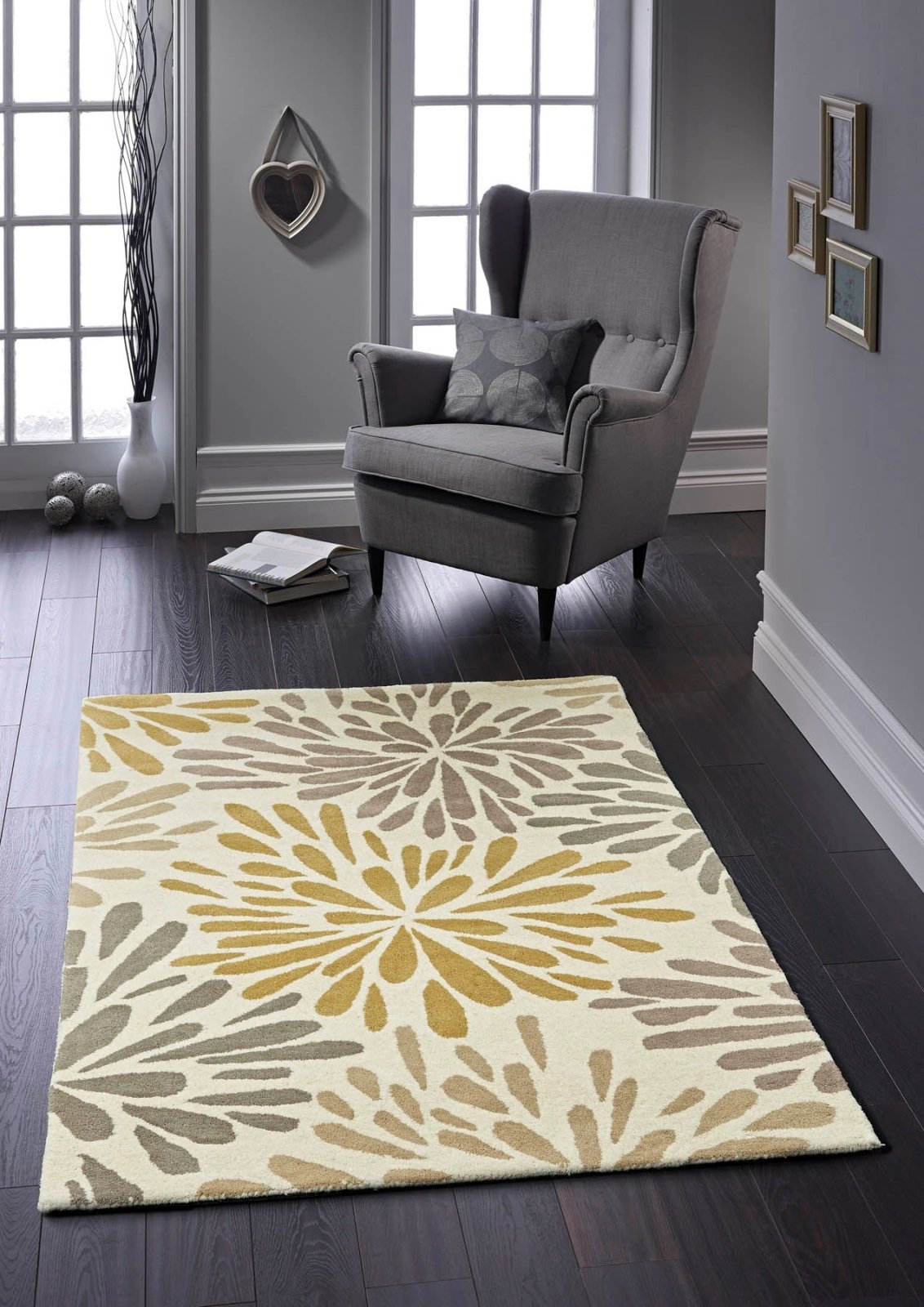 Flowerburst Natural Rug