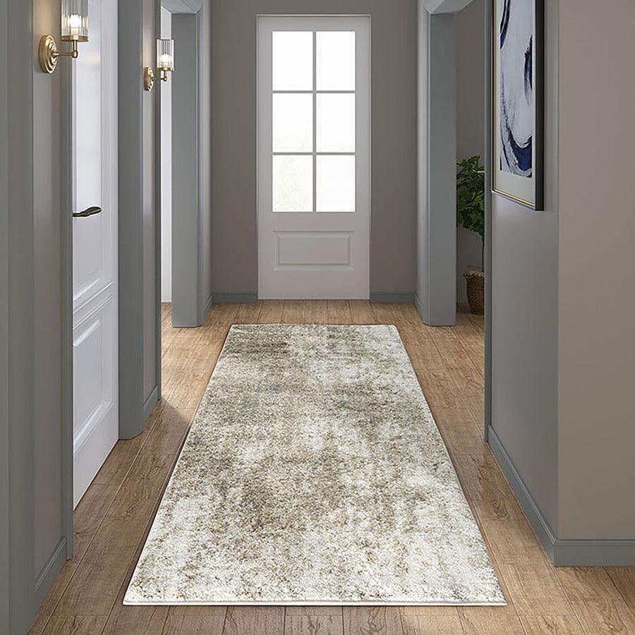 Haley Runner 2'7"x7' Area Rug gray & Cream