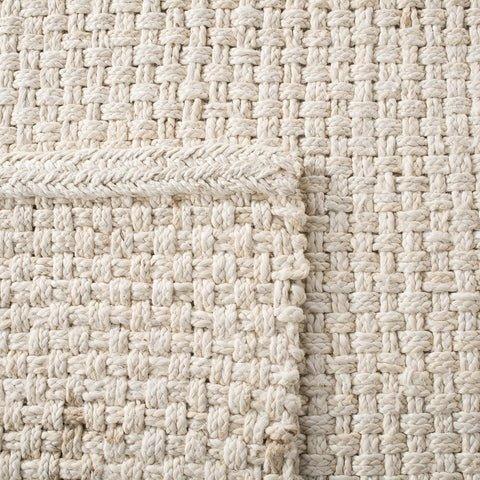 Hand Loomed Cream Jute Area Rug