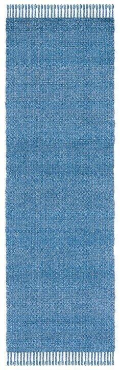 Hand Loomed Deep Blue Wool Area Rug