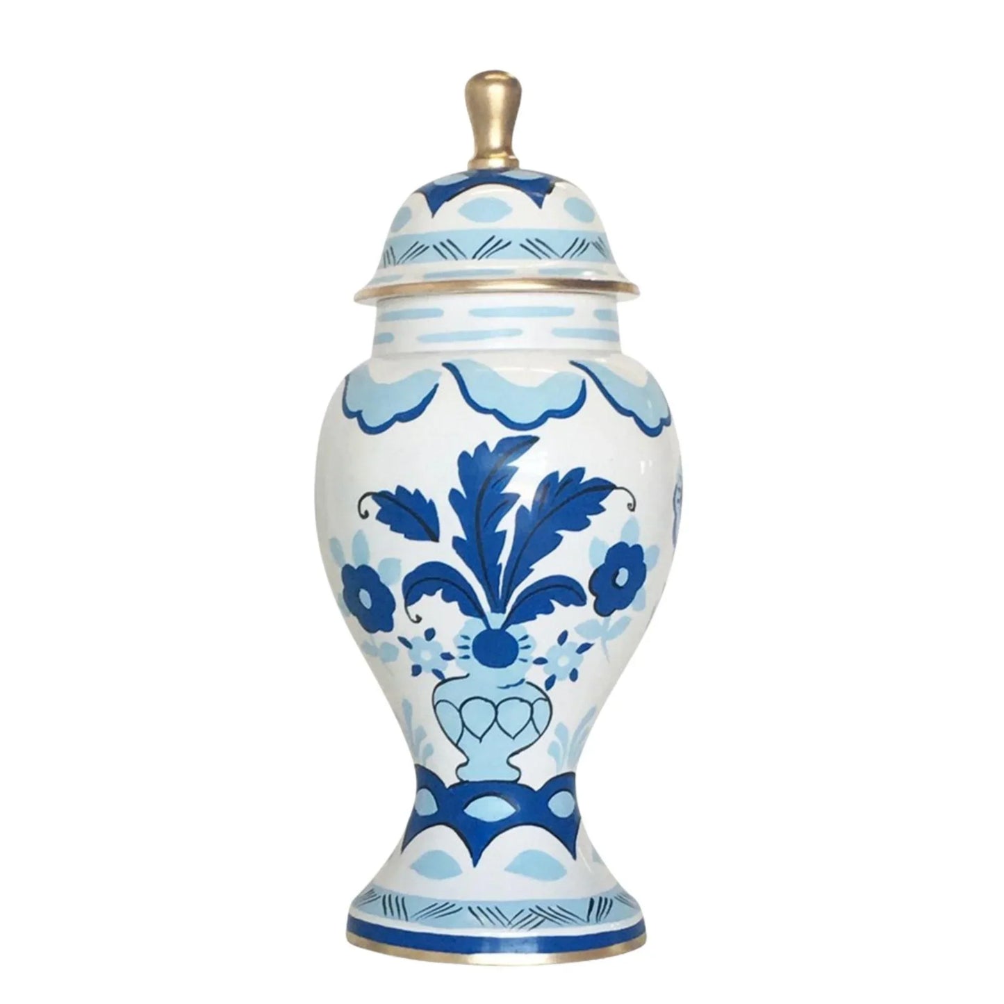 Hand Painted Sullivan in Blue Ginger Jar