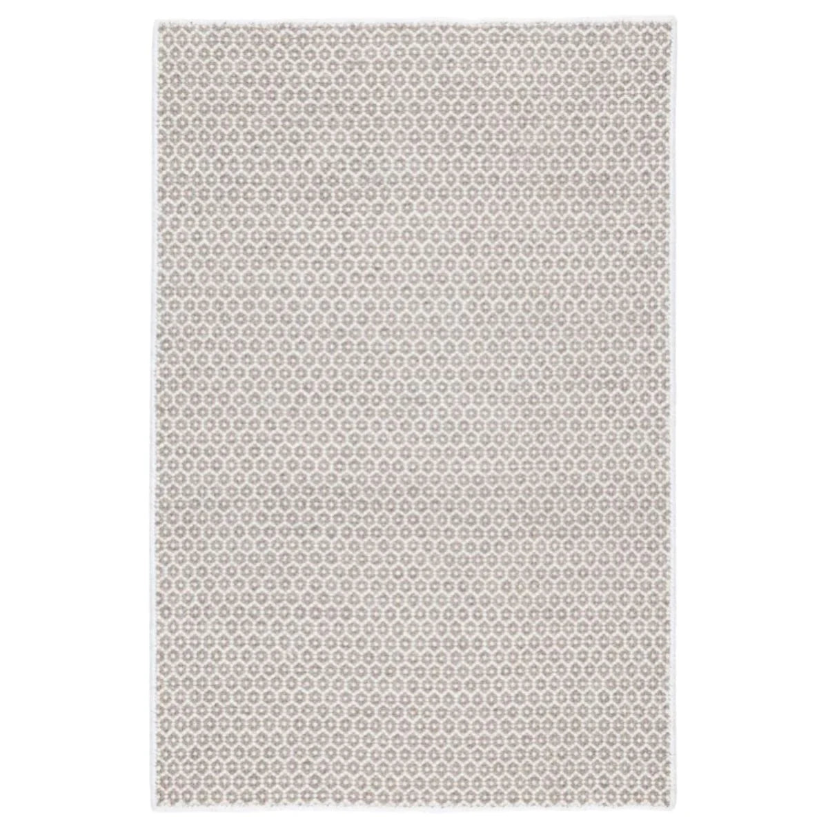 Honeycomb Ivory/Grey Handwoven Wool Rug
