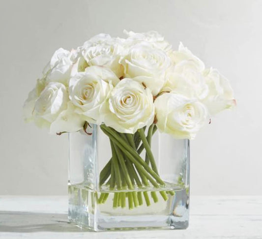 4 PACK 8"x8"x8" Square Glass Cube Vases
