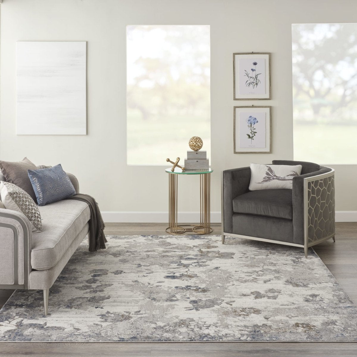 Kathy Ireland Royal Terrace KI40 Ivory / Grey Rug