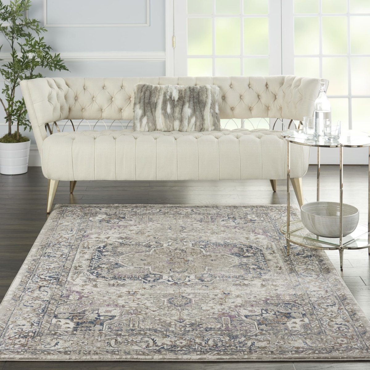 Kathy Ireland Royal Terrace KI46 Ivory / Multicolour Rug