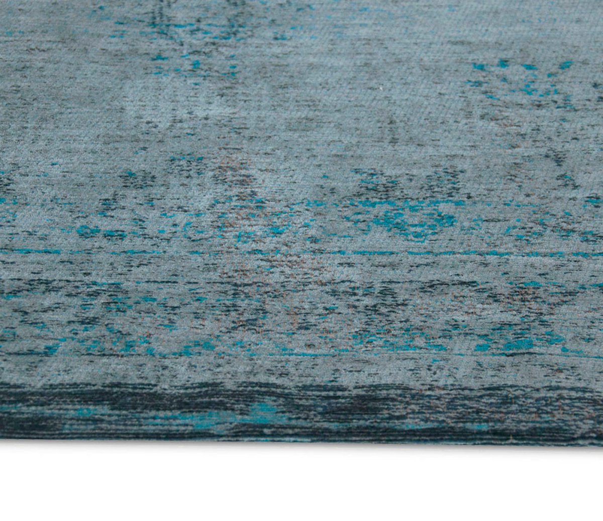 Louis De Poortere Fading World Medallion 8255 Grey Turquoise Rug