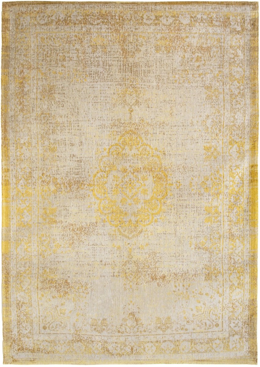 Louis De Poortere Fading World Medallion 9062 Grey Yellow Rug