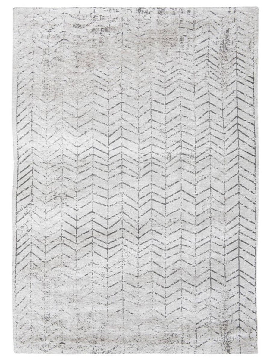 Louis De Poortere Mad Men Jacobs Ladder 8652 Black On White Rug