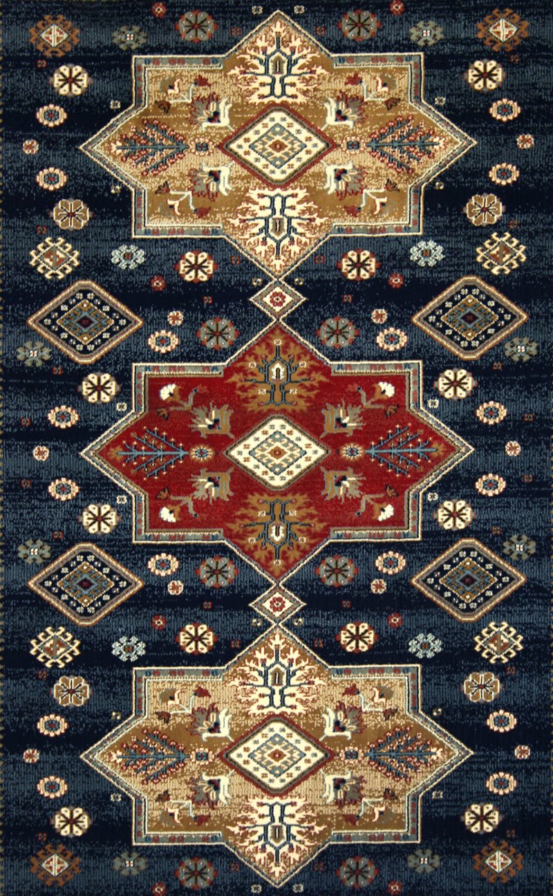 Love-Rugs Fibressa Lux Kazak Blue Rug
