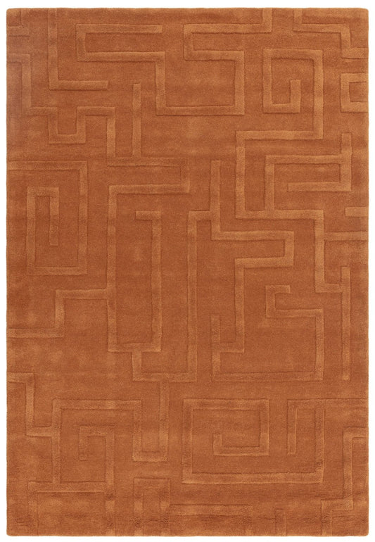 Maze Rust Rug
