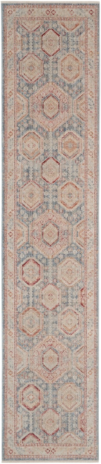 Nourison Homestead HMS01 Light Blue/Multi Runner Rug
