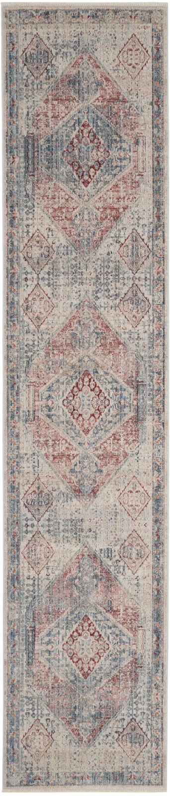 Nourison Homestead HMS03 Blue Grey Runner Rug