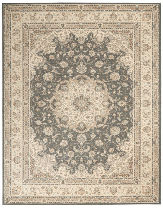 Nourison Living Treasures LI15 Grey Ivory Rug