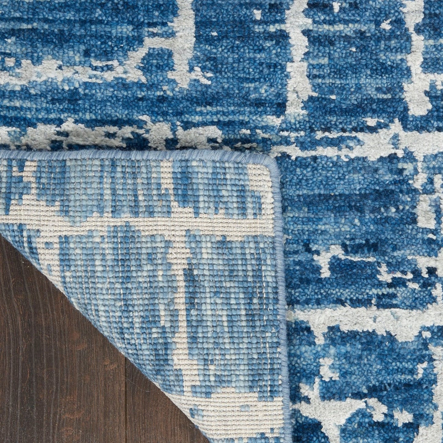 Nourison Luna LUN02 Blue Silver Rug