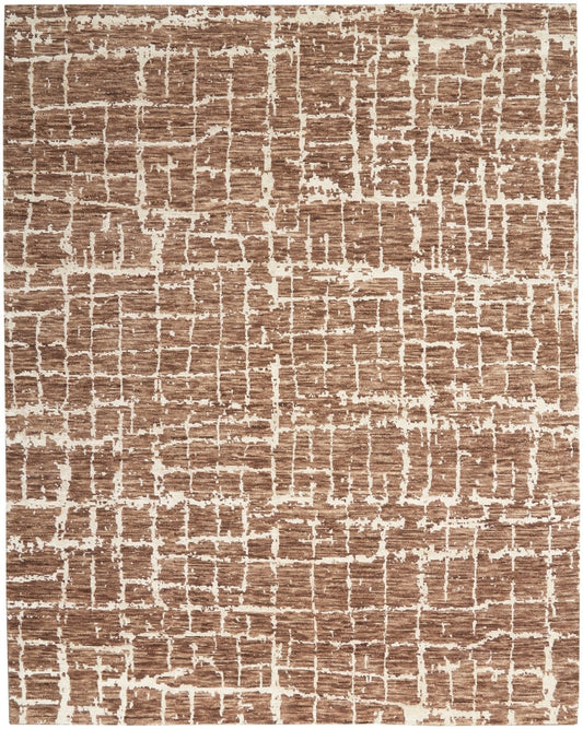 Nourison Luna LUN02 Mocha Ivory Rug