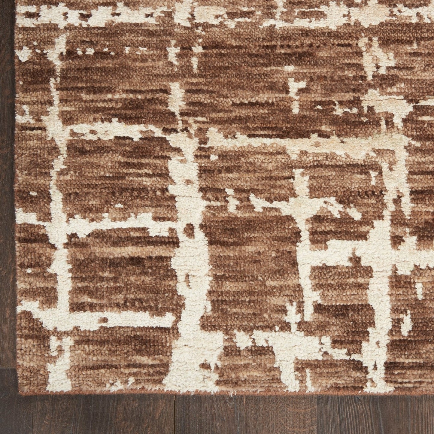 Nourison Luna LUN02 Mocha Ivory Rug