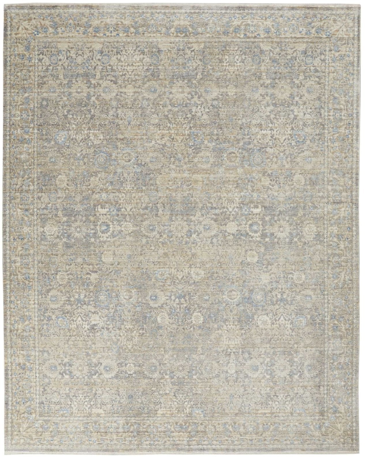 Nourison Lustrous Weave LUW01 Ivory / Blue Rug