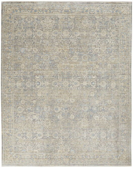 Nourison Lustrous Weave LUW01 Ivory / Blue Rug