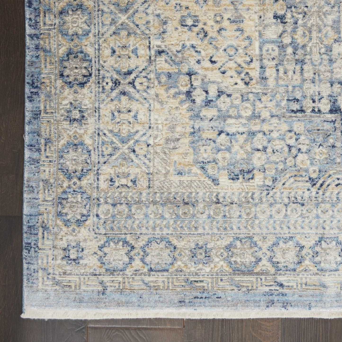 Nourison Lustrous Weave LUW02 Blue / Ivory Rug