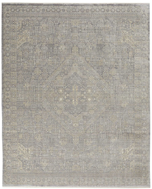 Nourison Lustrous Weave LUW02 Grey / Beige Rug