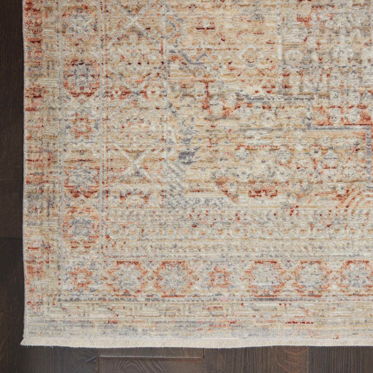 Nourison Lustrous Weave LUW02 Grey / Brick Rug