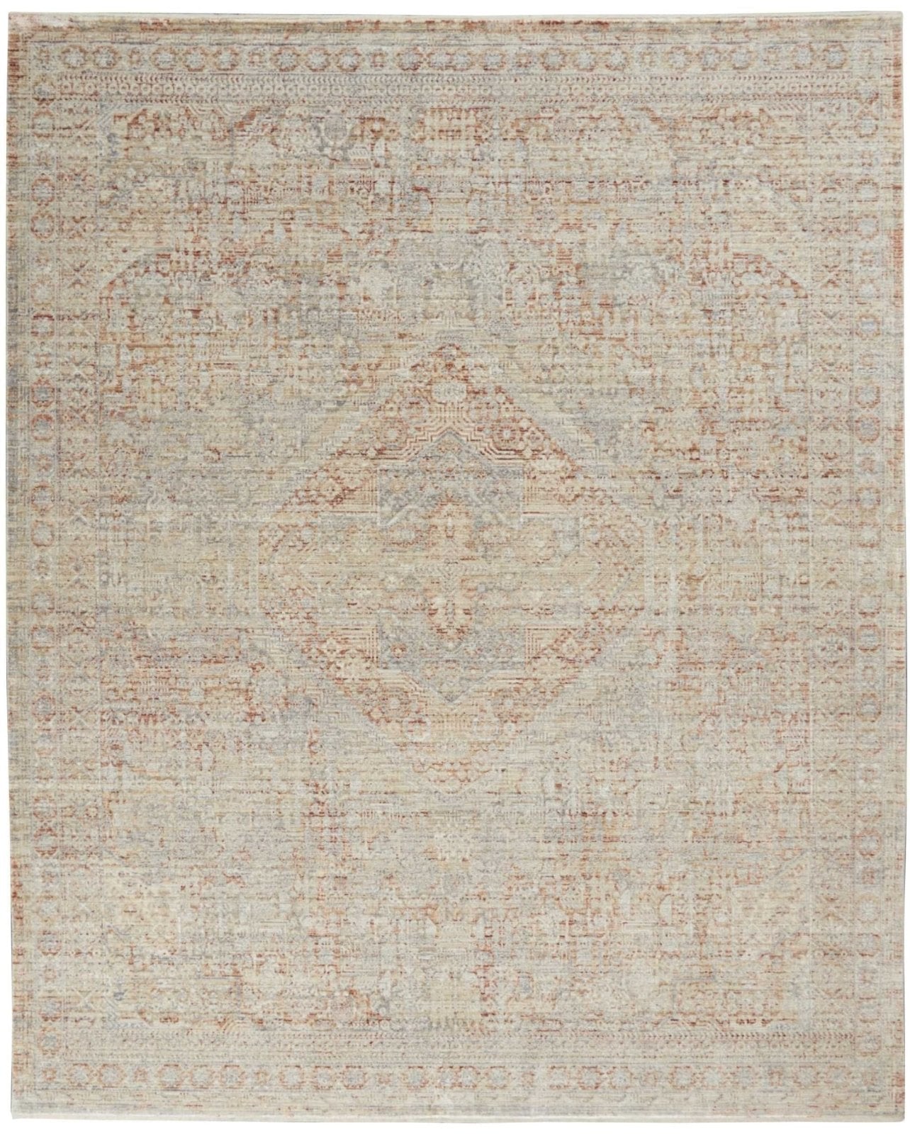 Nourison Lustrous Weave LUW02 Grey / Brick Rug