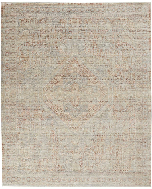 Nourison Lustrous Weave LUW02 Grey / Brick Rug