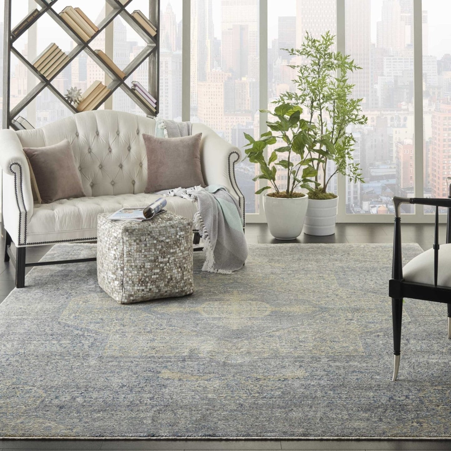 Nourison Lustrous Weave LUW04 Blue / Grey Rug