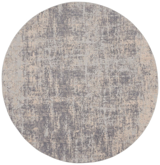 Nourison Rustic Textures RUS01 Ivory Silver Round Rug