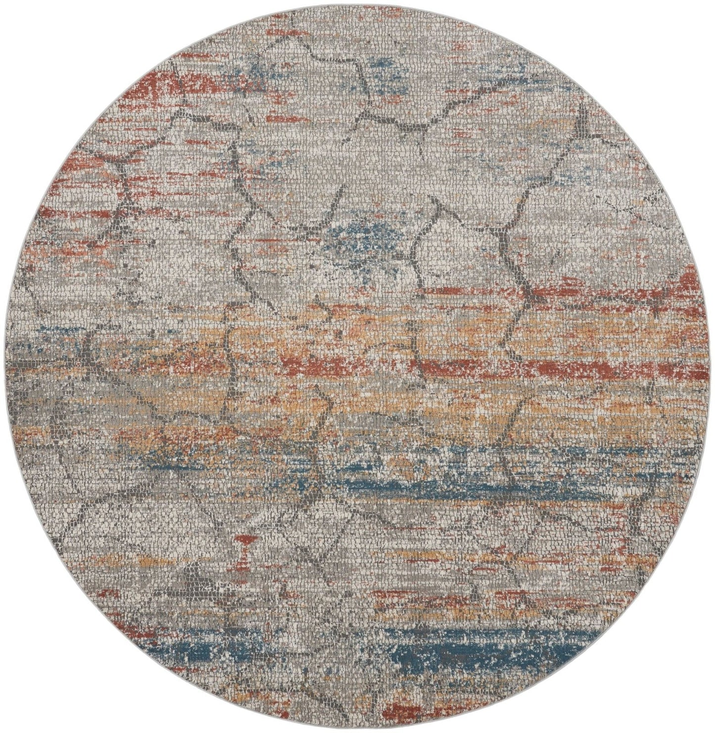 Nourison Rustic Textures RUS11 Multi Round Rug