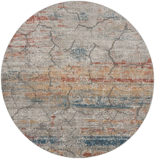 Nourison Rustic Textures RUS11 Multi Round Rug