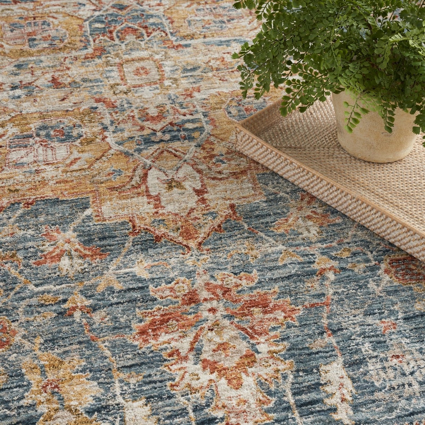Nourison Sahar SHR06 Ivory/Blue Rug