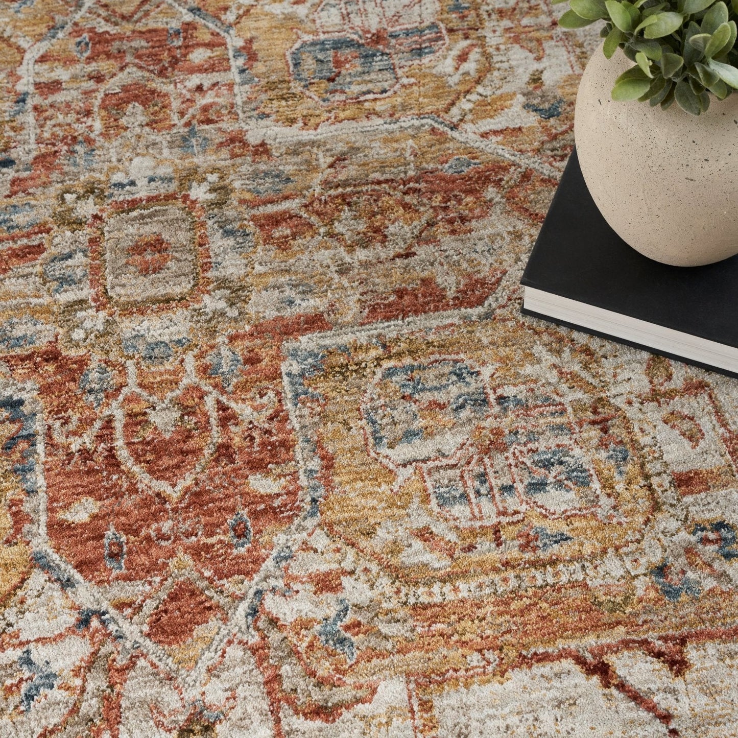 Nourison Sahar SHR06 Ivory/Rust Rug