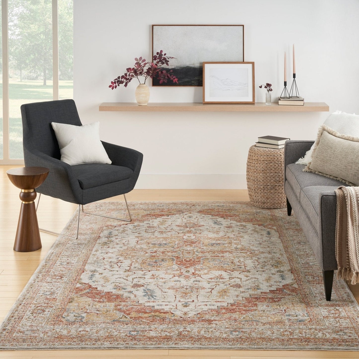 Nourison Sahar SHR06 Ivory/Rust Rug