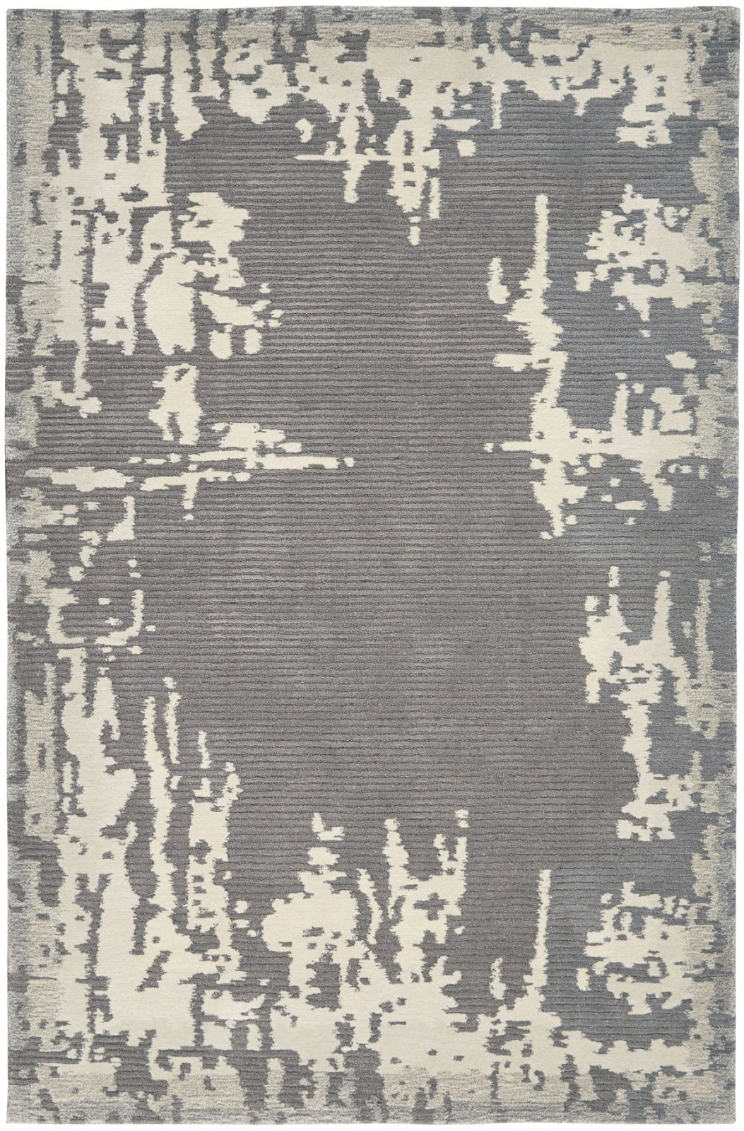 Nourison Symmetry SMM02 Grey Beige Rug
