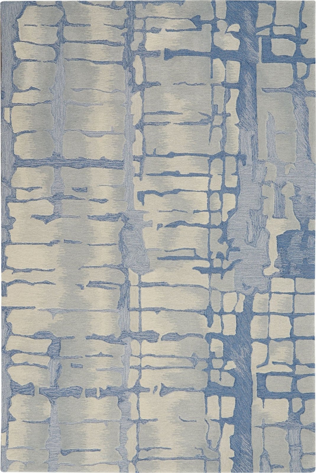 Nourison Symmetry SMM04 Blue Grey Rug