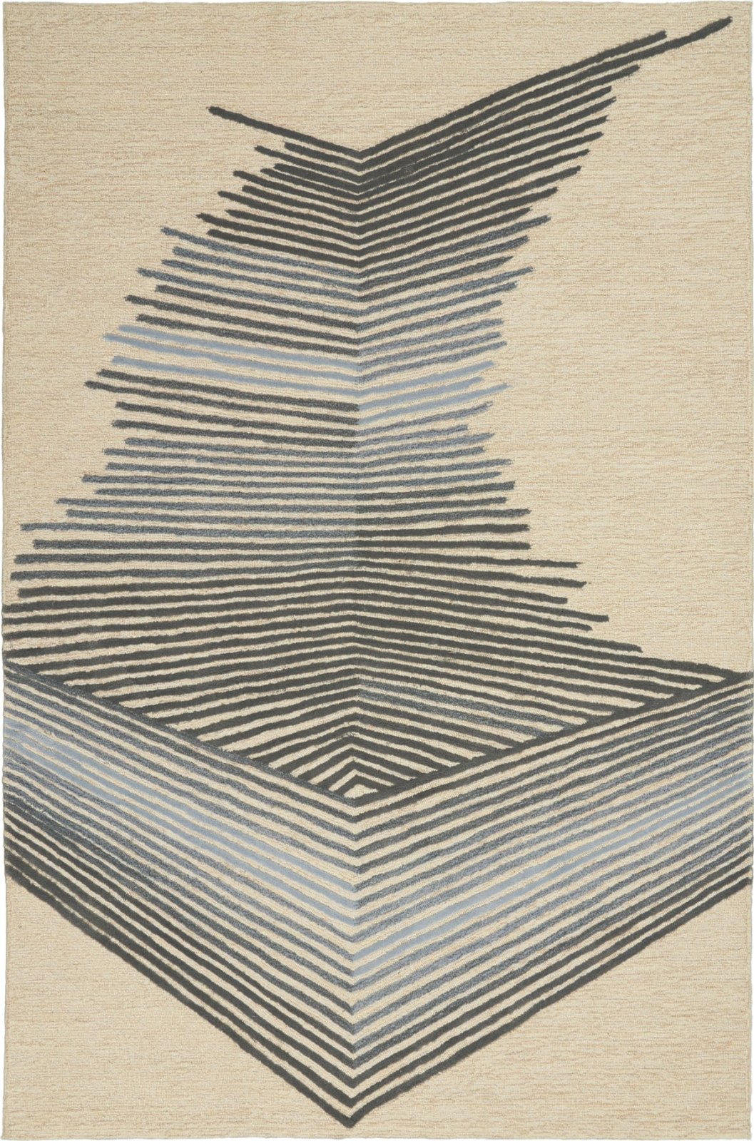 Nourison Symmetry SMM06 Ivory Grey Rug