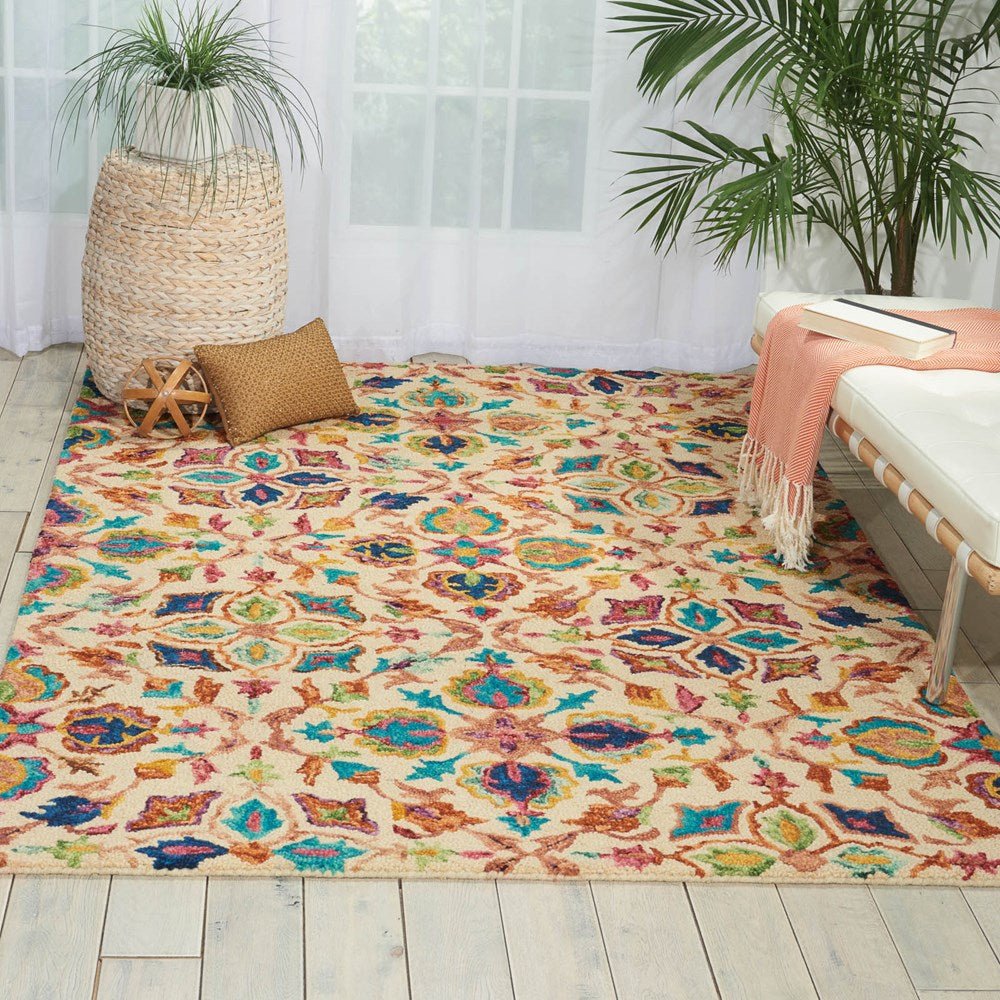Nourison Vibrant VIB08 Ivory Rug