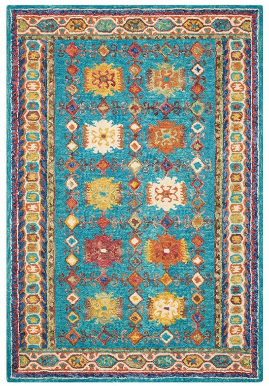 Nourison Vibrant VIB09 Teal Rug