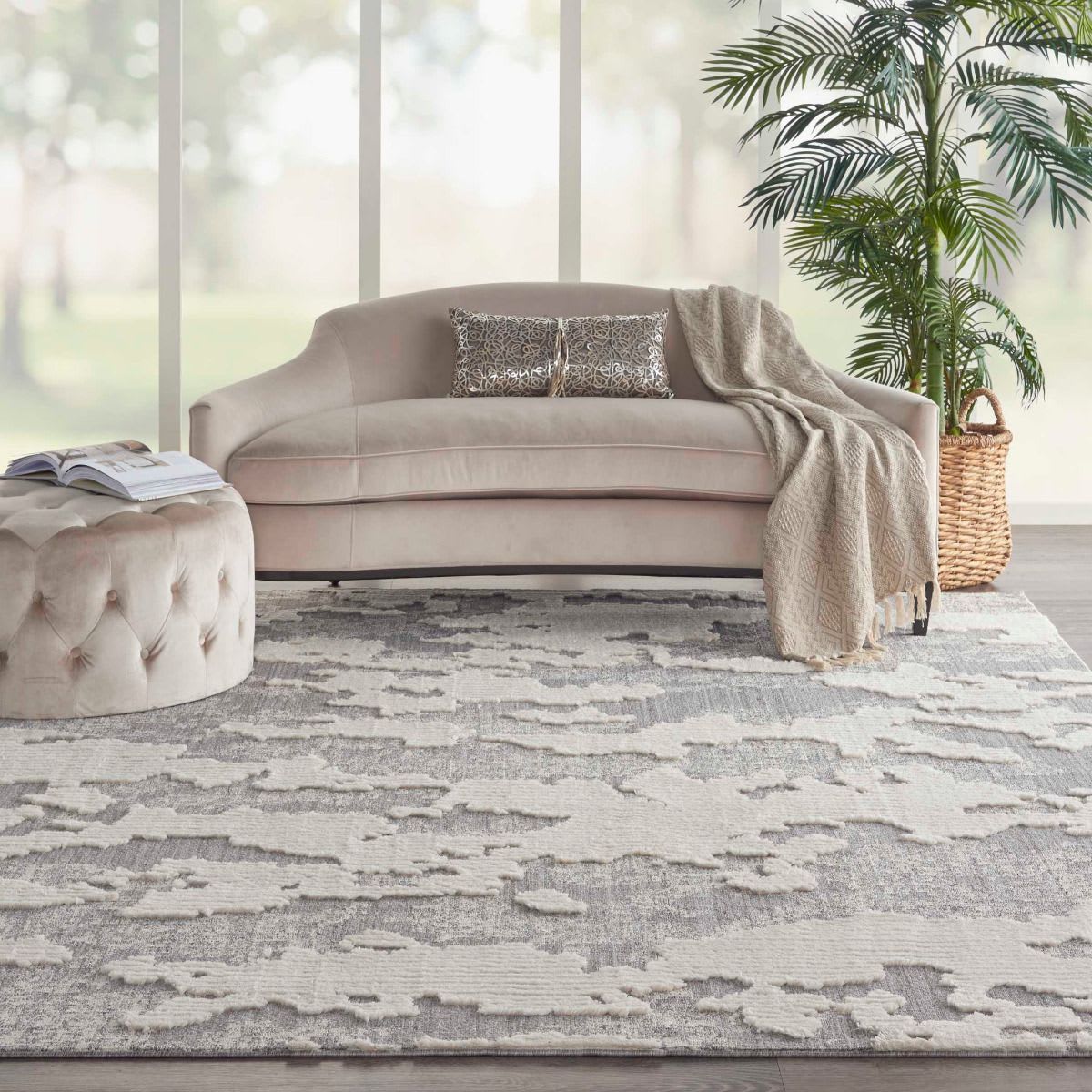 Nourison Zermatt ZER01 Ivory / Grey Rug