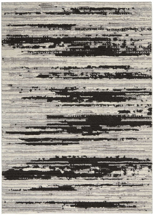 Nourison Zermatt ZER02 Ivory / Charcoal Rug