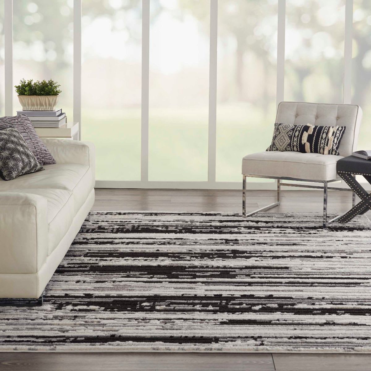 Nourison Zermatt ZER02 Ivory / Charcoal Rug