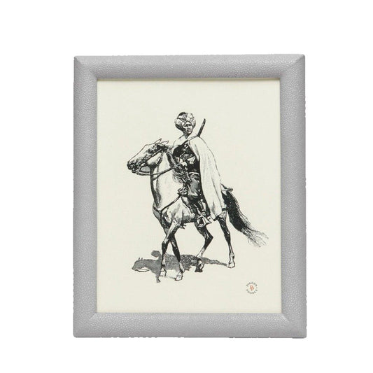 Pigeon & Poodle Faux Shagreen Oxford Frame in Ash Grey - Picture Frames - The Well Appointed House