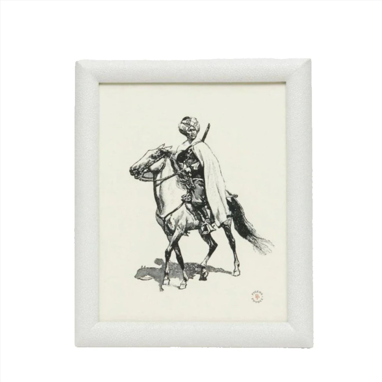 Pigeon & Poodle Faux Shagreen Oxford Frame in Blanc - Picture Frames - The Well Appointed House